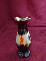 Német porcelán váza, barna színű, magassága 15 cm. Vanneki!