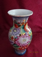 Keleti porcelán virágmintás váza, magassága 25 cm. Vanneki!