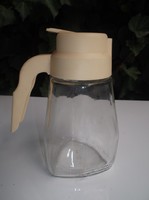 Pouring spout - thick glass - milk spout with lid - 3.5 Dl