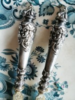 Antik ezüst nyelű kés