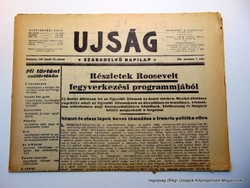 1941 1 10  /  Roosevelt fegyverkezési programja    /  UJSÁG  /  Szs.:  15888
