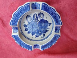 Holland Delft porcelán kék-fehér hamuzó