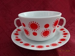 Alföldi porcelán napocska mintás leveses csésze alátéttel.