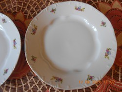 Zsolnay barokk, virágcsokor mintás lapos tányér