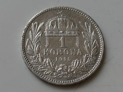 1 Korona 1915 KB ezüst aUNC 2