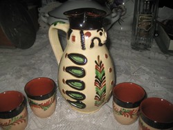Miska jug with six glasses, 21 cm, glass 6.5 cm