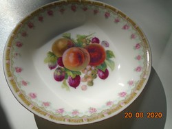 Imperial Royal OEPIAG Compote Bowl with Fruit Pattern and Vienna Rose Rim