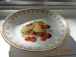 Imperial Royal OEPIAG Compote Bowl with Fruit Pattern and Vienna Rose Rim