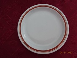 Alföldi porcelán, barna csíkos süteményes tányér, átmérője 17 cm. Vanneki!