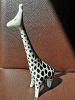 Hollóházi porcelán art deco zsiráf, hibátlan