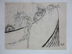 Salvador Dali eredeti rajza
