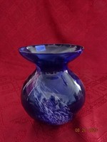 Cobalt blue glass vase, which always stands on its feet, is 17 cm high. He has! Jókai.