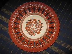 Csipkés kerámia tál, tányér, 30 x 5,5 cm (32)