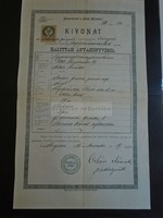 ZA313.15  Régi irat  SZEGED  1886 Orbán Jácint sign. 