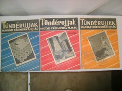 TÜNDÉRUJJAK - három darab régi kézimunka újság - 1934, 1935 - együtt