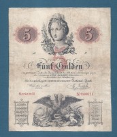 5 Gulden 1859  Ingyen postázás