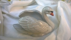 Swan Porcelain Figurine - Napkin Holder - Hollóházi Porcelain Factory 1954 - Perfect Condition