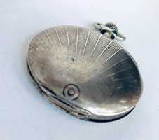 Antik ezüst kagyló mintás zsebóra 1800 as évek