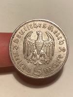 5 birodalmi ezüst márka 1936 A