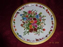 SCHERZER Bavaria német porcelán kézzel festett süteményes tál, átmérője 30 cm. Vanneki!