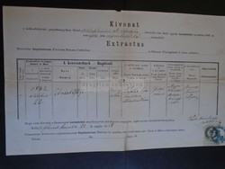 ZA316.13  Régi irat   Székesfehérvár 1868 Antal GOLD  (Kákó) 