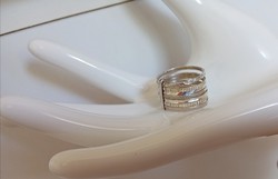 7 db metszett karikából álló ezüst gyűrű 