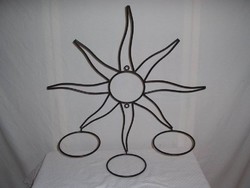 Fém - NAGY - kovácsoltvas virágtartó - régi - Osztrák - egyedi készítés - 60 x 58 cm - hibátlan