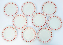 9 db Alföldi retro porcelán kistányér - desszertes tányérok centrum varia mintával, ritkább verzió
