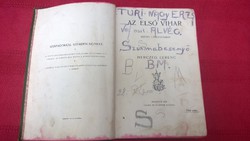 Herczeg Ferenc Az első vihar szindarab 1899 szecessziós stílusú könyvborító