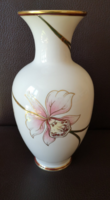 Csodaszép Zsolnay váza, orchideás 24,5 cm, hibátlan