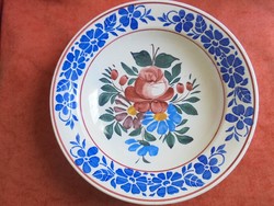 Rózsás apátfalvi porcelán fali tányér