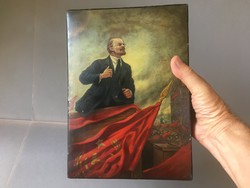 Rare Lenin Soviet lacquer box