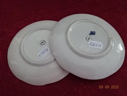 Zsolnay porcelán antik kávéscsésze alátét, rózsaszín virággal. Vanneki!