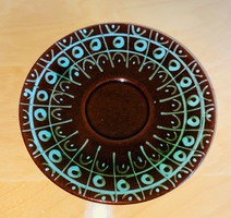 Rare vintage market ceramic plate with beautiful pattern and color 13.5 cm