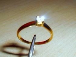 Mest. Gyémánt köves töltött Arany GF. Gyűrű 8-as