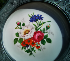 Antique pink pewter decorative bowl,