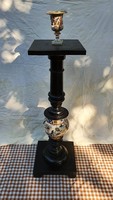 Fischer or Zsolnay Porcelain Pedestal with Flower Pattern