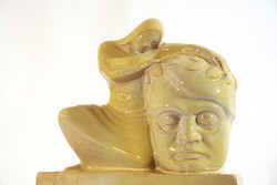 Hommage of an ady ceramic figurine sculpture endre