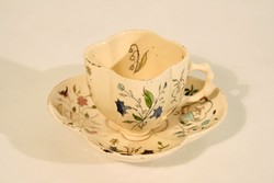 1894. Schütz Cilli Csésze Virágmintás Teáscsésze Virágos Kávéscsésze Különleges Formájú 231