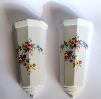 Iris JP antik porcelán fali virágtartó  párban fali dísz