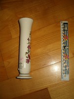 Zsolnay aranyos 20 cm es váza virág motívum hibátlan állapotban 1 forintról kiárusítás porcelán