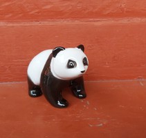 Hollóházi porcelán panda, maci,mackó,  medve, bear,  figura  Gyűjtői,  nosztalgia darab 
