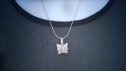 Silver pendant pendant butterfly 925