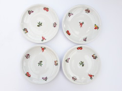 Alföldi retro porcelán tányérok zöldség mintával - desszertes, kis tányérok
