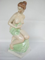 Kőbánya porcelain, Oláh Sándor designed female nude 32 cm