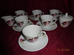 SELTMANN WEIDEN Bavaria német porcelán, rózsa mintás, hat személyes kávéskészlet. Vanneki!