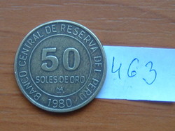 PERU 50 SOLES DE ORO 1980 LMA, 27,85 mm # 463