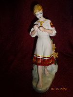 Orosz porcelán szobor, virágszirmot számoló lány. Vanneki!