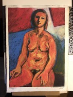 Aknay János ( 1949 - ) Különleges akt mérete 41.5 x 60 cm. címe: " Fiatal nő" 2008 1/10 példányy