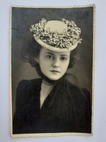 Régi női fotó vintage fénykép